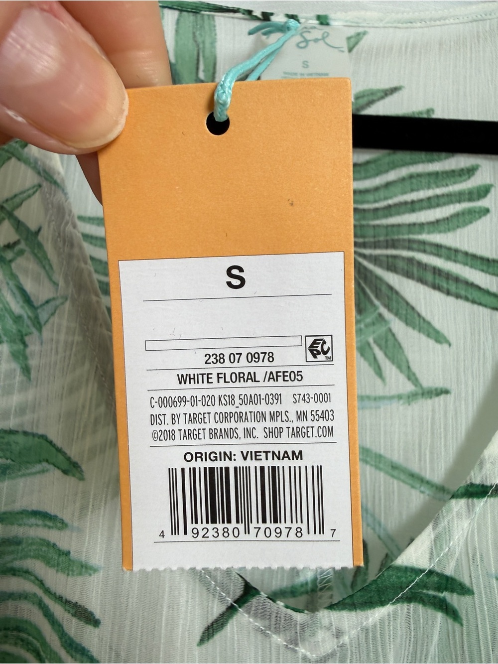 Kona Sol White Green Tropical Palm Print Maxi Cover Up Dress | Size S NWT - Picture 13 of 15